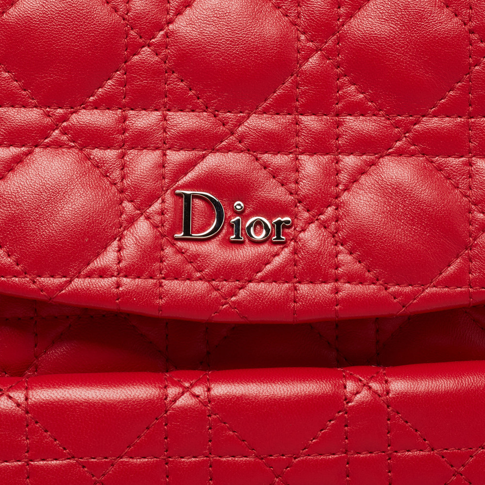 DIOR Red Cannage Quilted Leather Small Stardust Backpack - Picture 5 of 8